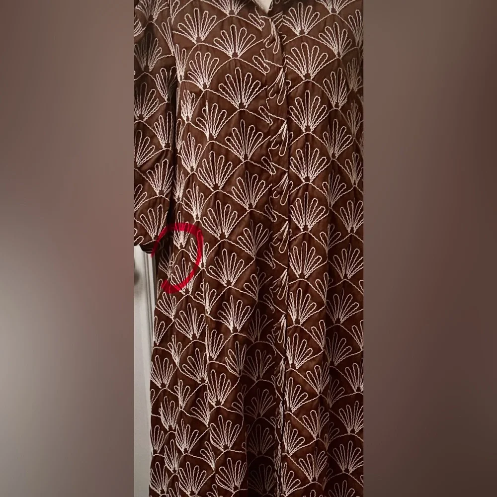 Dainty Jewells Windsor Walk Embroidered Slightly Oversized Maxi Dress Pockets-S - Picture 6 of 16